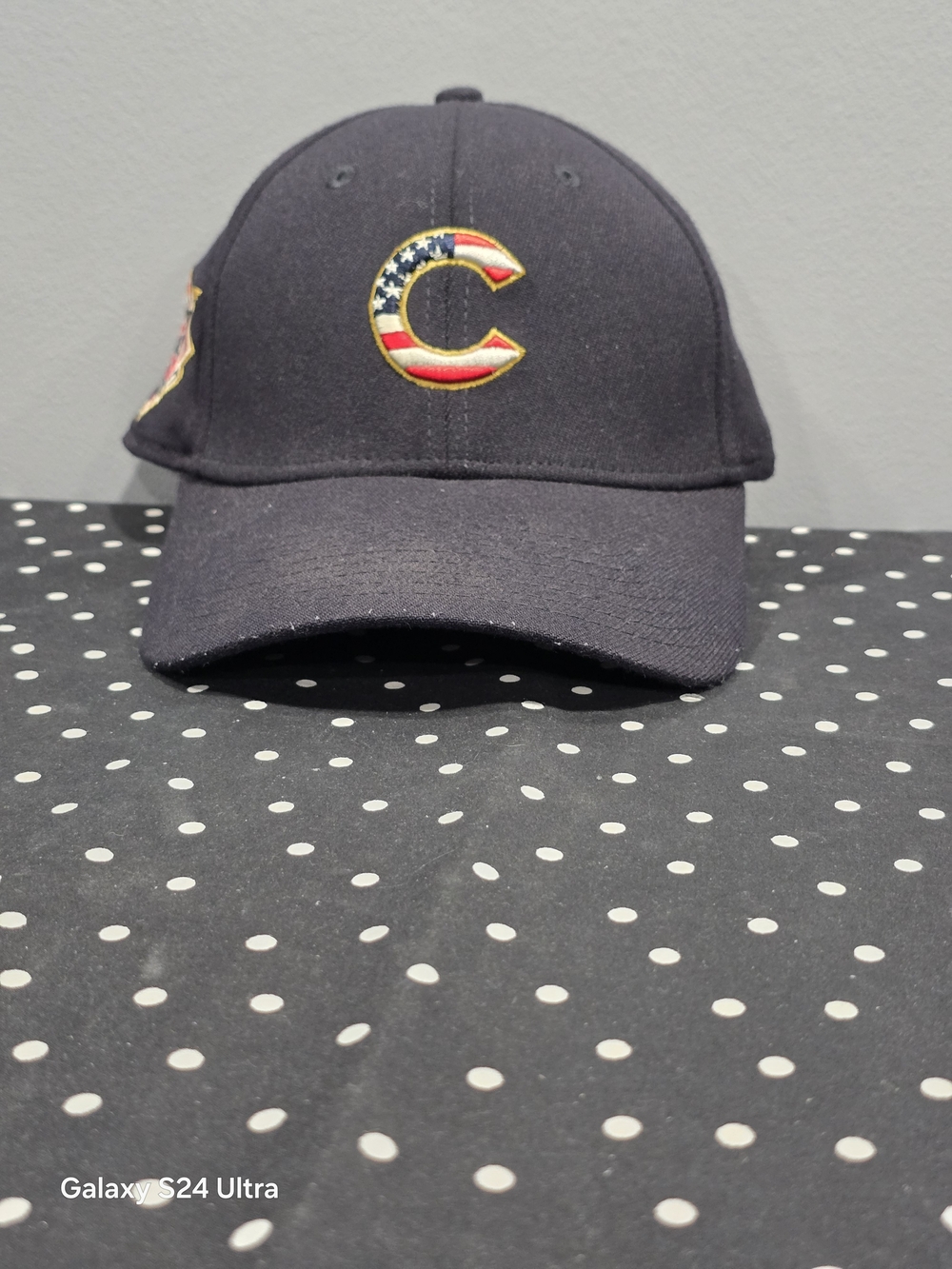 Chicago Cubs Baseball Cap with USA Flag C Patch